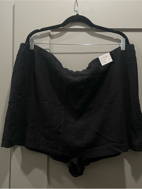 Abercrombie & Fitch Pants - Black Women's Ultra High-Waist Linen Blend Mini Skort NWT